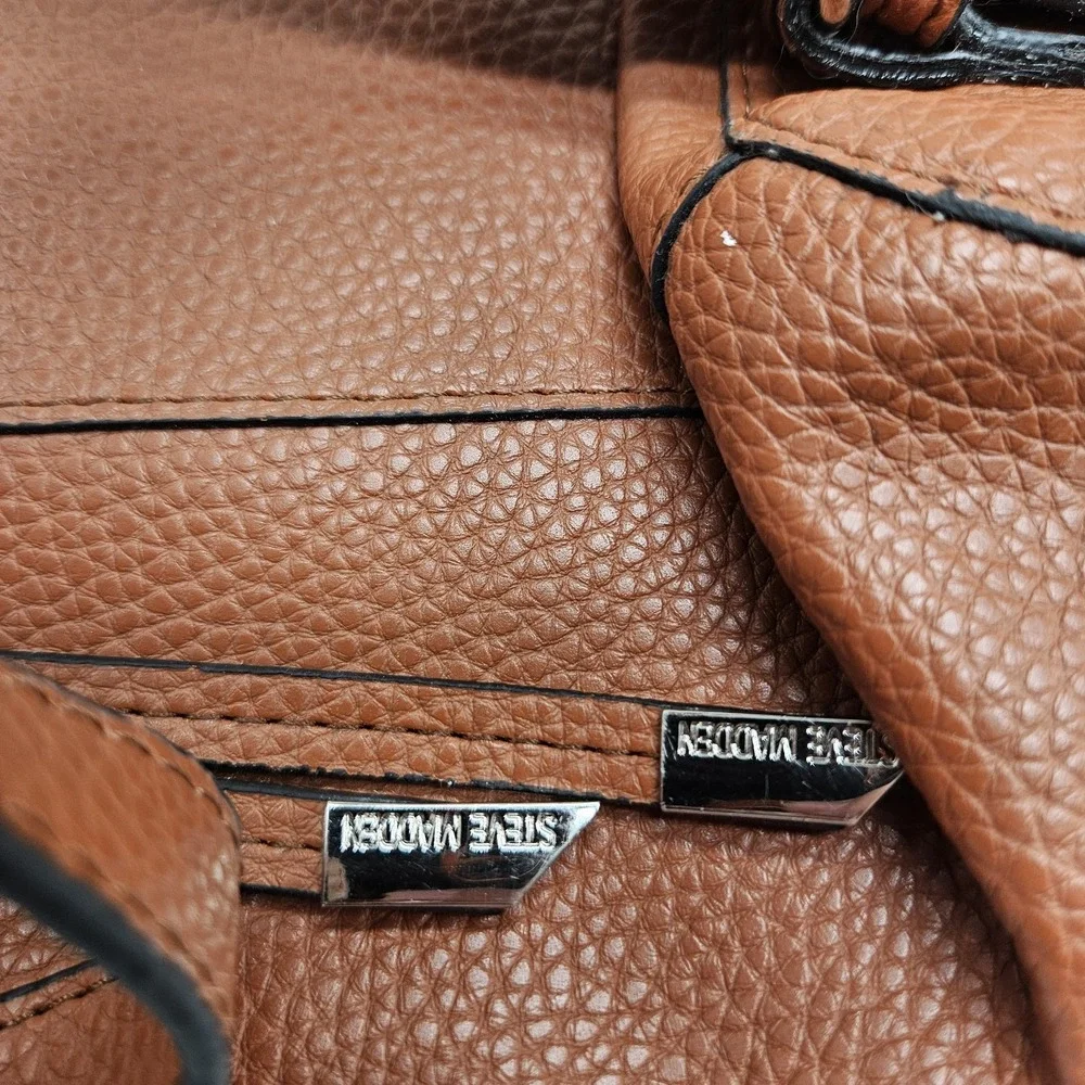 Steve‎ Madden Women's Brown Faux Leather Backpack Purse Bag